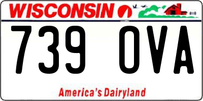 WI license plate 739OVA