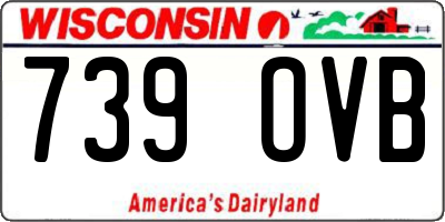 WI license plate 739OVB