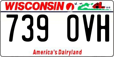 WI license plate 739OVH