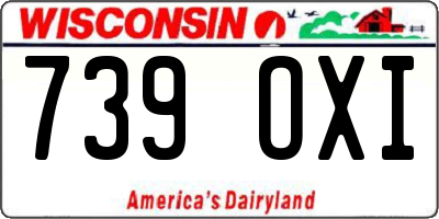 WI license plate 739OXI