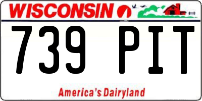WI license plate 739PIT