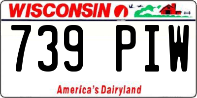 WI license plate 739PIW