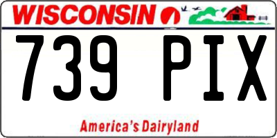 WI license plate 739PIX