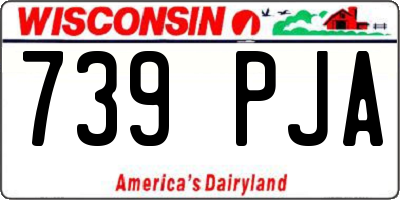 WI license plate 739PJA