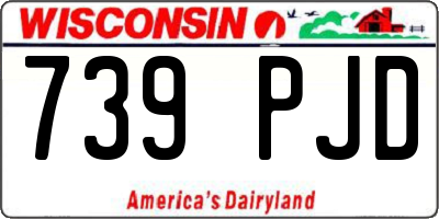 WI license plate 739PJD