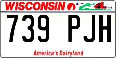 WI license plate 739PJH