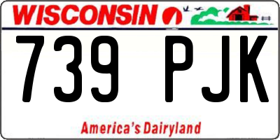 WI license plate 739PJK