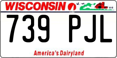 WI license plate 739PJL