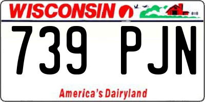 WI license plate 739PJN