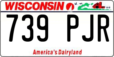 WI license plate 739PJR