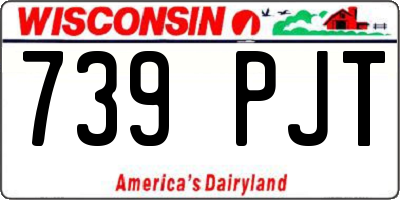 WI license plate 739PJT