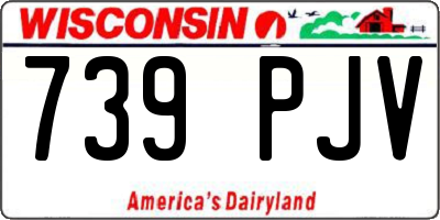 WI license plate 739PJV