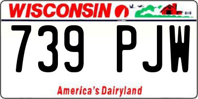 WI license plate 739PJW