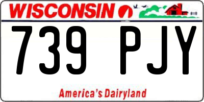 WI license plate 739PJY