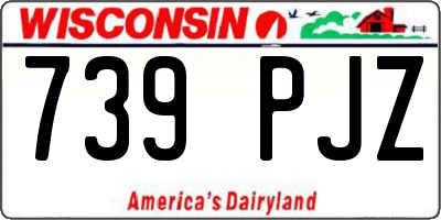 WI license plate 739PJZ
