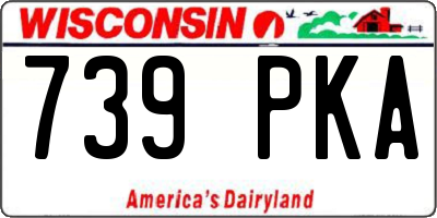 WI license plate 739PKA