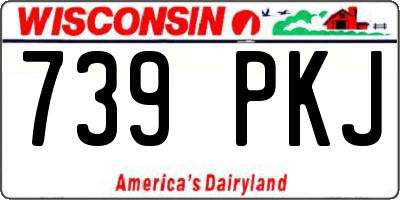 WI license plate 739PKJ