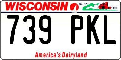 WI license plate 739PKL