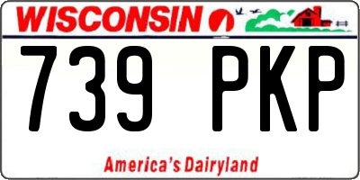 WI license plate 739PKP