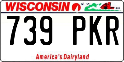 WI license plate 739PKR