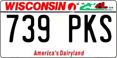 WI license plate 739PKS