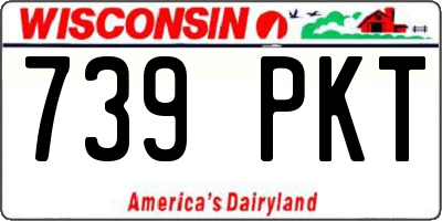 WI license plate 739PKT