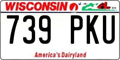 WI license plate 739PKU