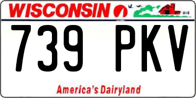 WI license plate 739PKV