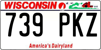 WI license plate 739PKZ