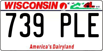 WI license plate 739PLE