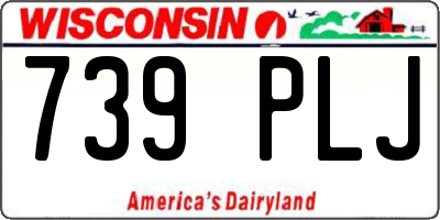 WI license plate 739PLJ