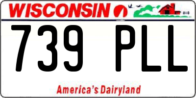 WI license plate 739PLL