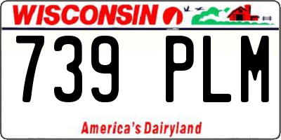WI license plate 739PLM