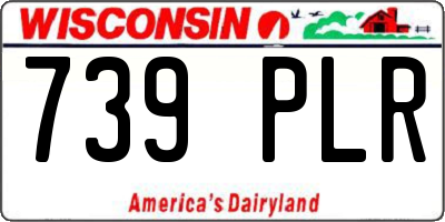 WI license plate 739PLR