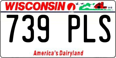 WI license plate 739PLS