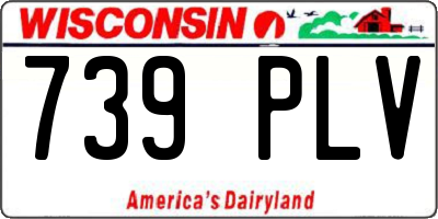 WI license plate 739PLV