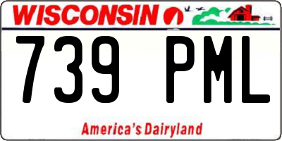 WI license plate 739PML