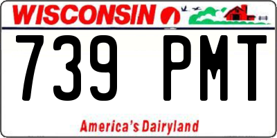 WI license plate 739PMT