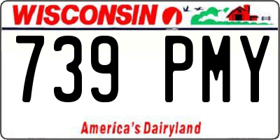 WI license plate 739PMY