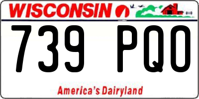 WI license plate 739PQO