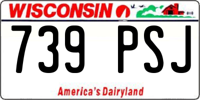 WI license plate 739PSJ