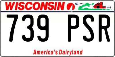 WI license plate 739PSR