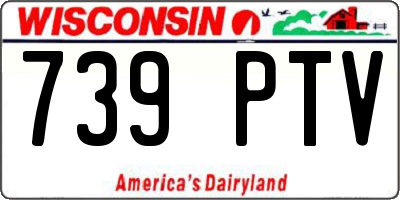 WI license plate 739PTV