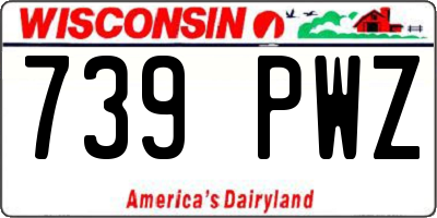 WI license plate 739PWZ