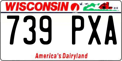 WI license plate 739PXA
