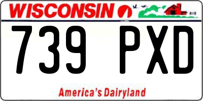 WI license plate 739PXD