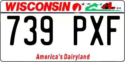 WI license plate 739PXF