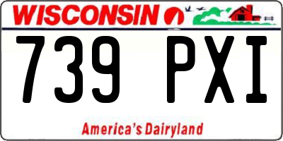 WI license plate 739PXI