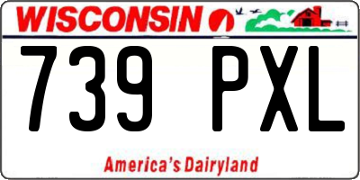 WI license plate 739PXL