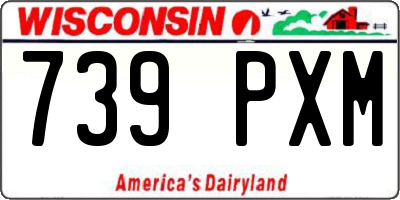 WI license plate 739PXM